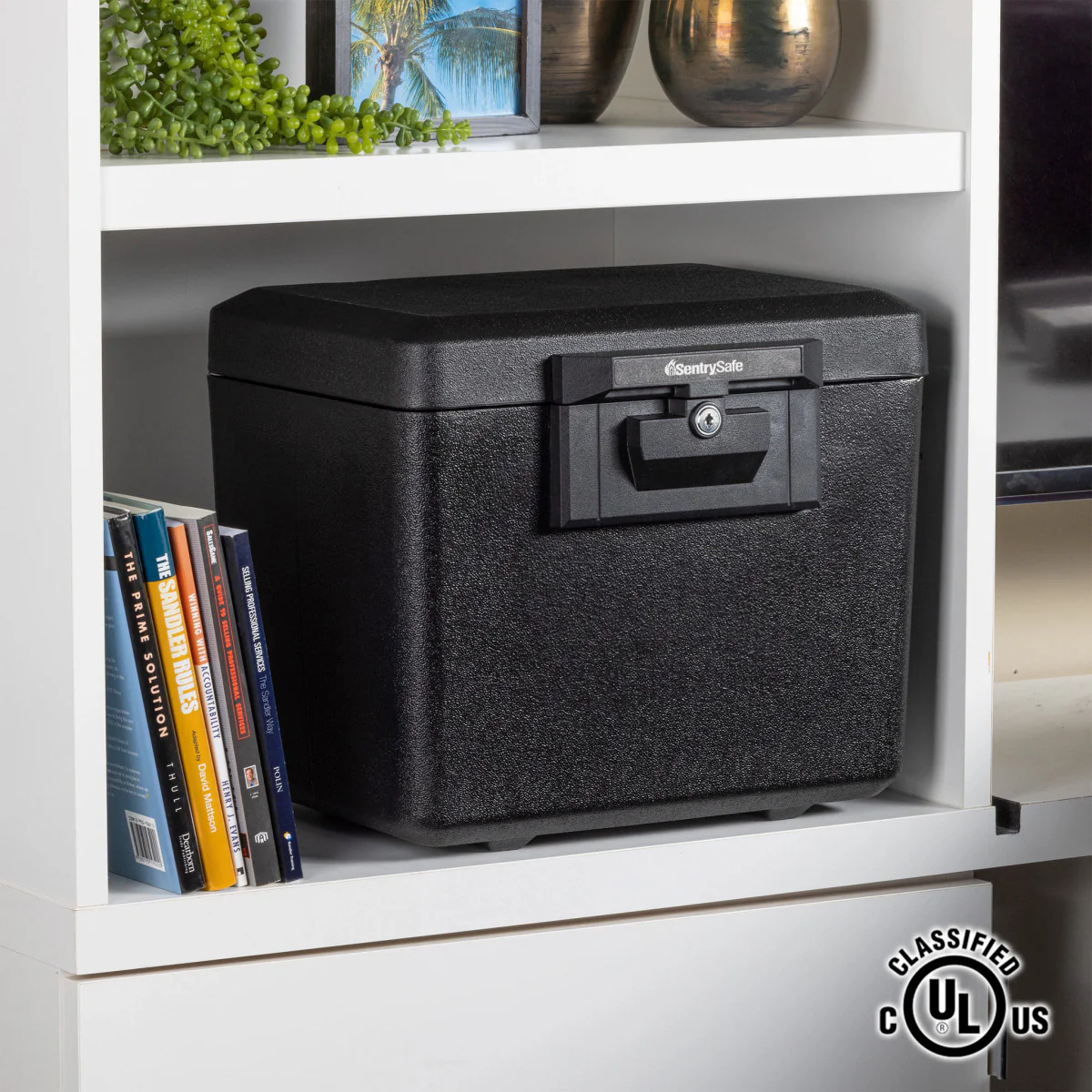 Small Black Fireproof File Cabinet, 13.6 in x 15.3 in x 12.1 in - Image 7