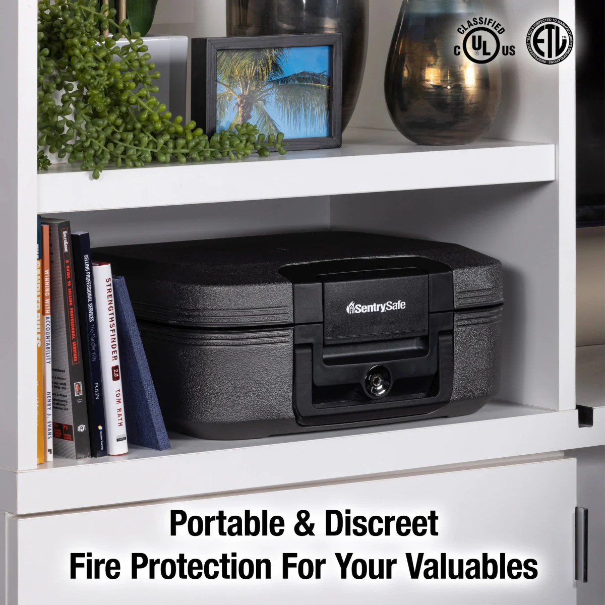 Black Water and Fire Chest with Privacy Key, 6.6 in x 15.4 in x 14.3 in - Image 11