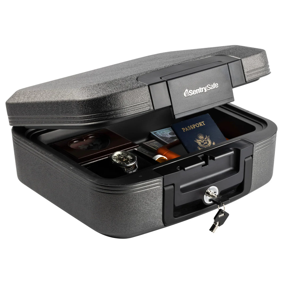Black Water and Fire Chest with Privacy Key, 6.6 in x 15.4 in x 14.3 in - Image 12