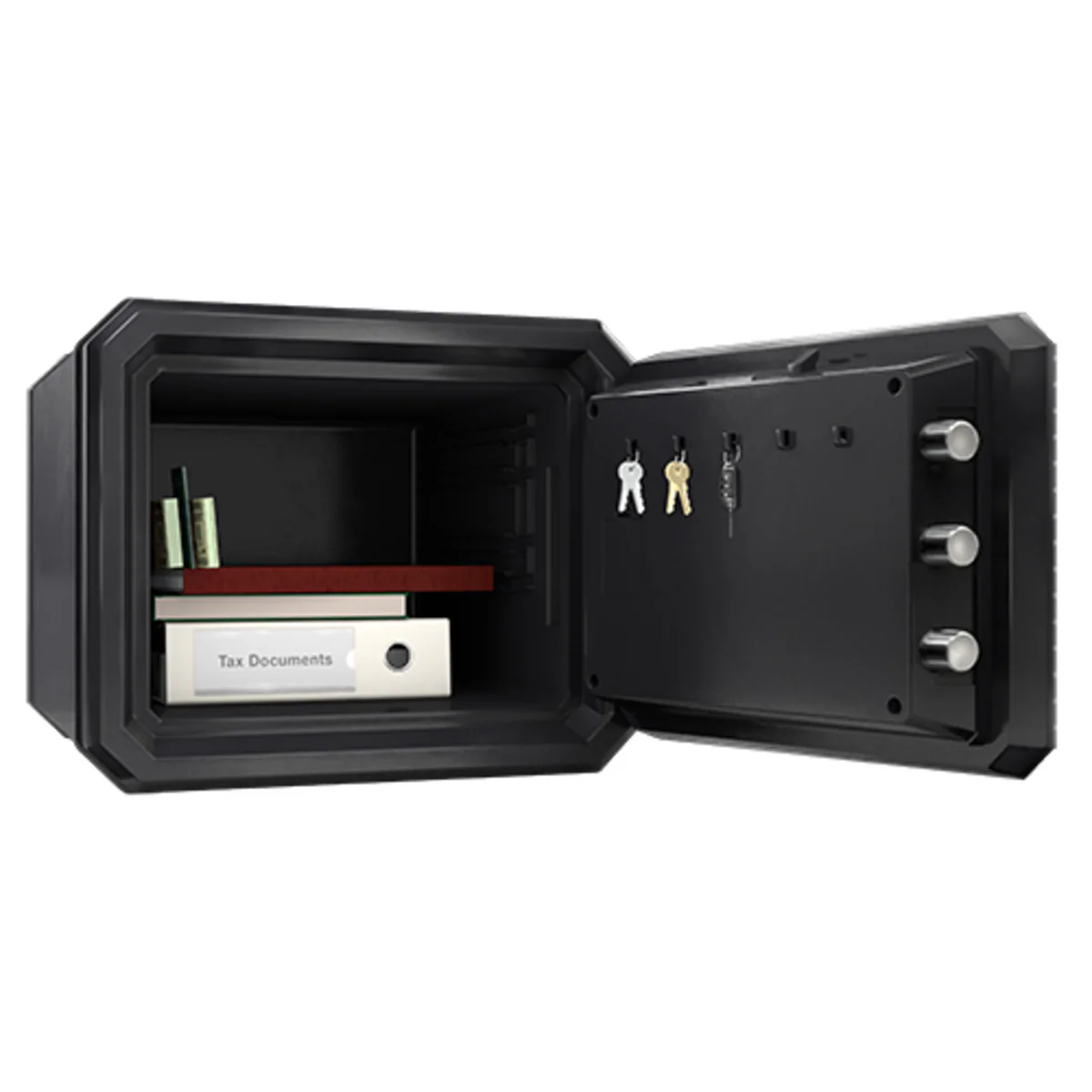 Black Fireproof Safe with Combination Dial, 13.7 in x 16.4 in x 18.8 in - Image 2