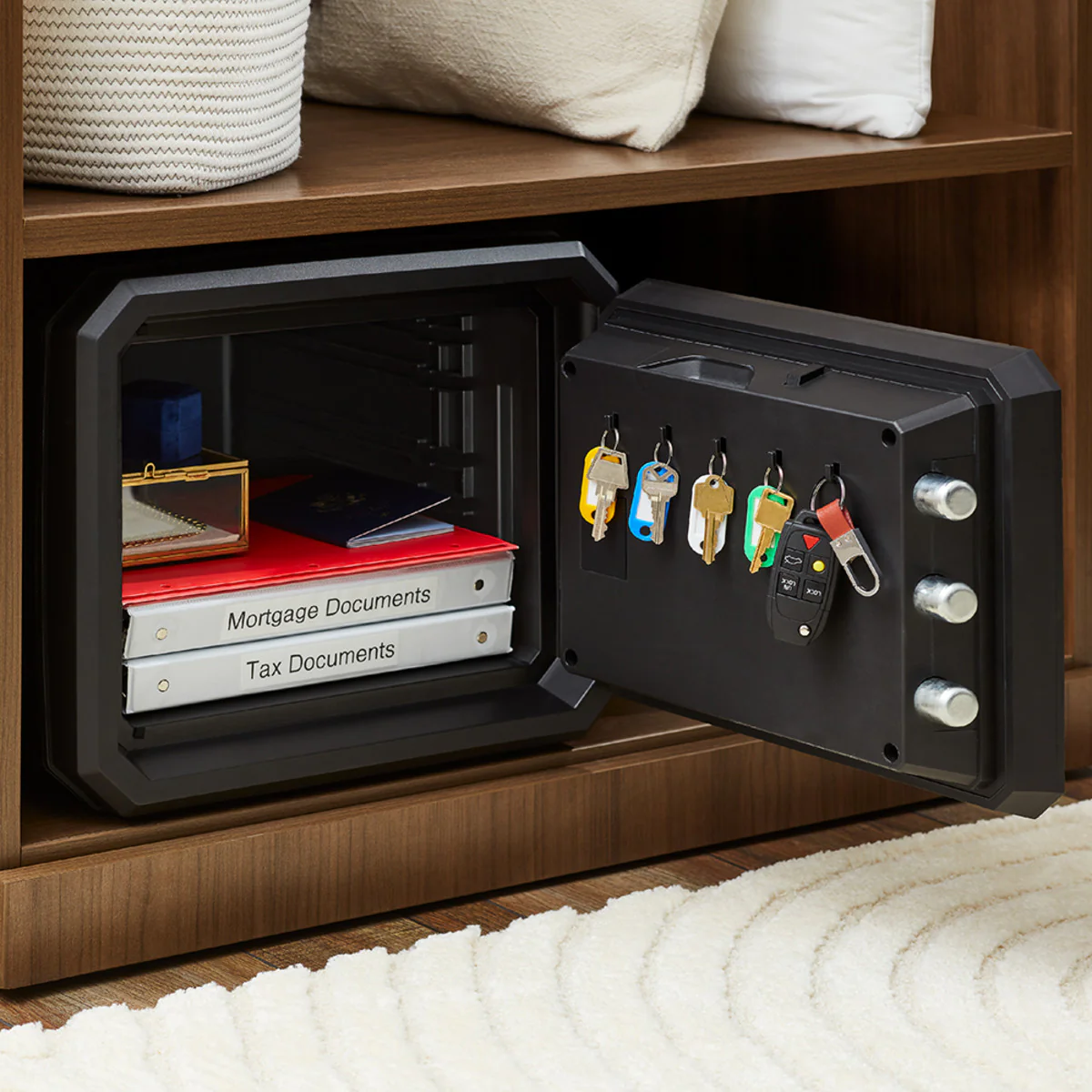 Black Fireproof Safe with Combination Dial, 13.7 in x 16.4 in x 18.8 in - Image 3