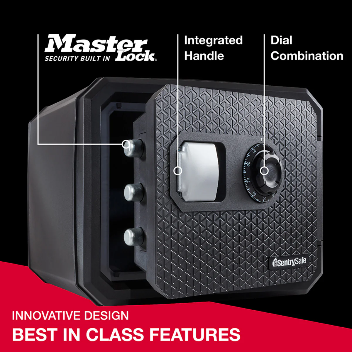 Black Fireproof Safe with Combination Dial, 13.7 in x 16.4 in x 18.8 in - Image 4