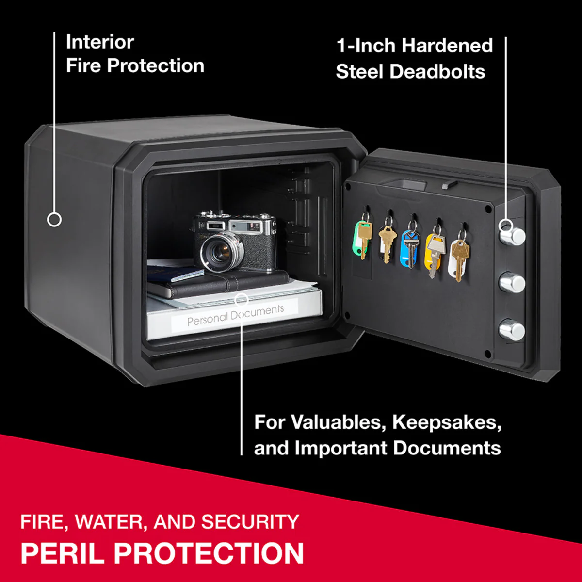 Fireproof Waterproof Safe with Combination Dial, 13.7 in x 16.4 in x 18.8 in - Image 7
