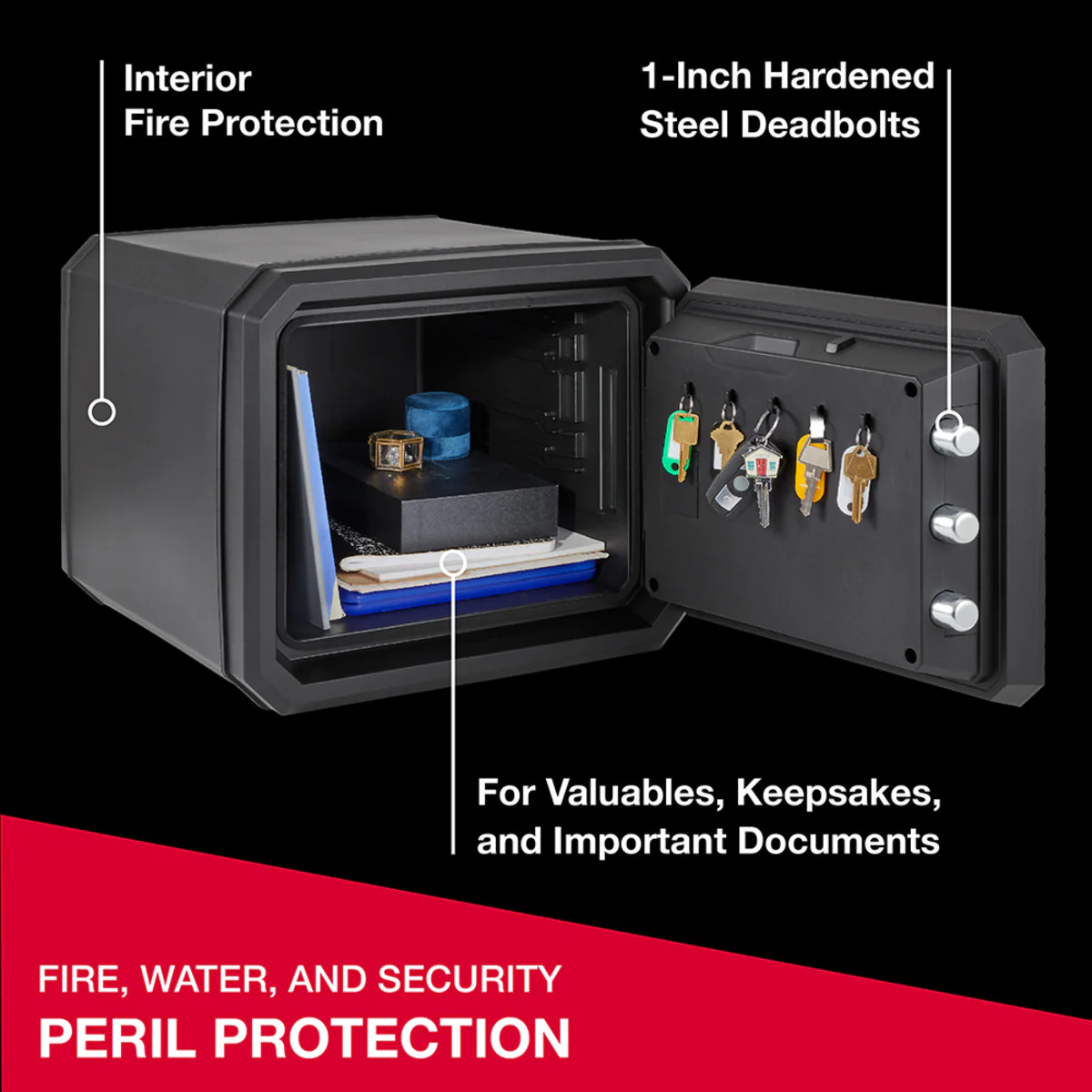 Fireproof Waterproof Safe Safe with Digital Keypad, 13.7 in x 16.4 in x 18.8 in - Image 7