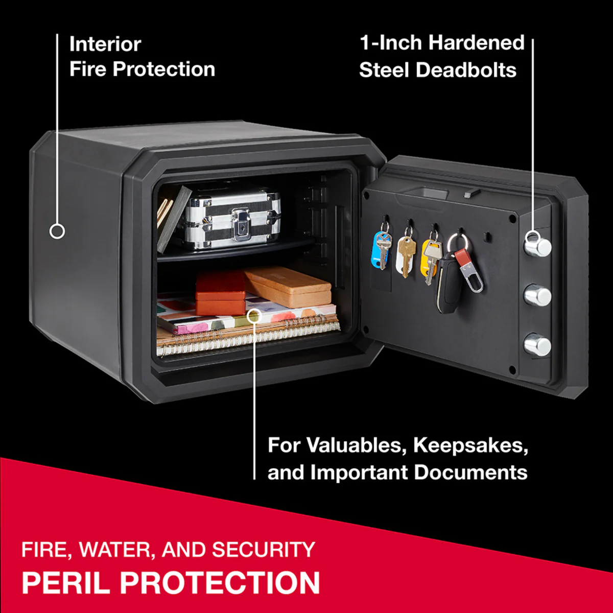 Fireproof Waterproof Safe with Digital Keypad, 13.7 in x 16.4 in x 18.8 in - Image 7