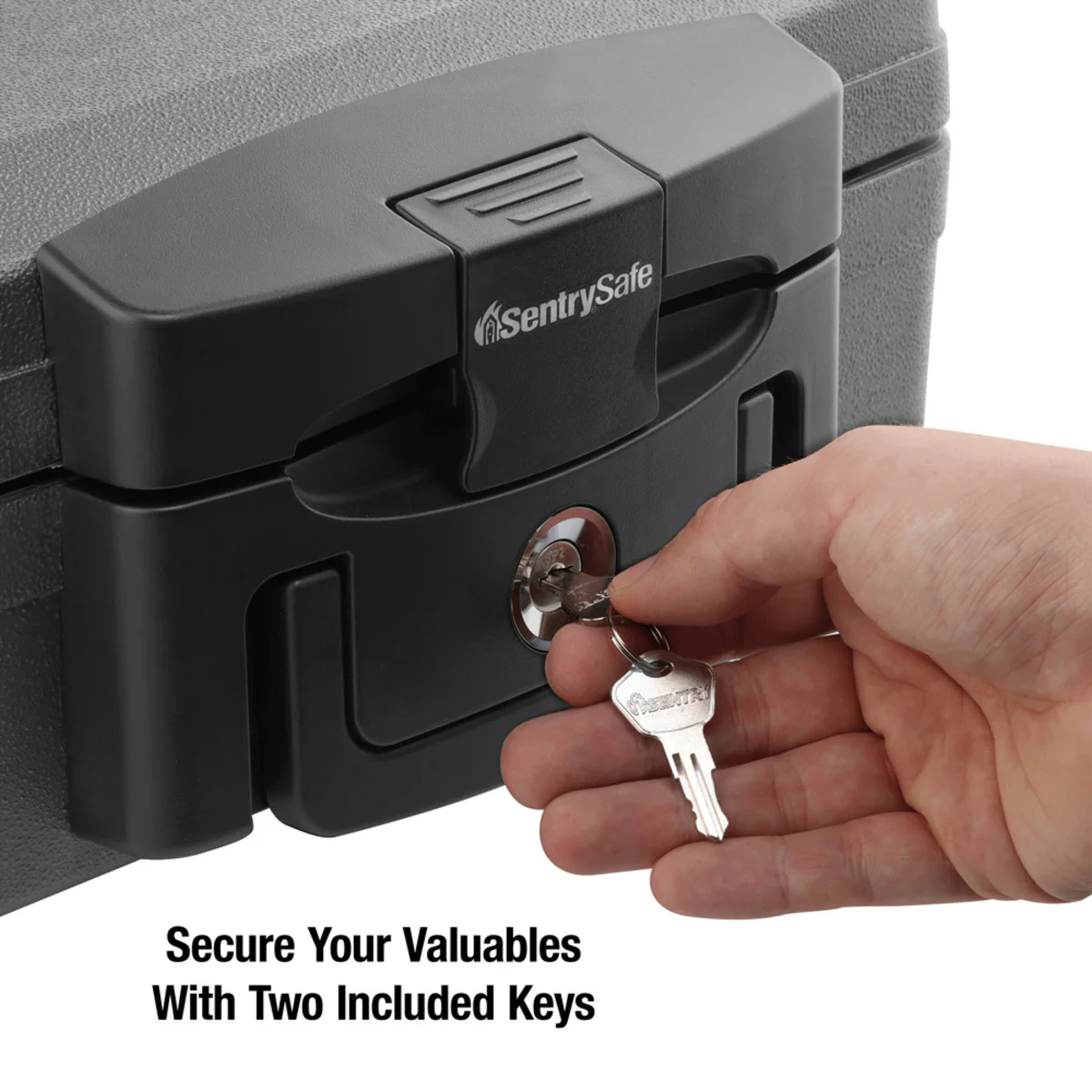 Black Water and Fire Chest with Privacy Key, 6.1 in x 14.3 in x 13 in - Image 5