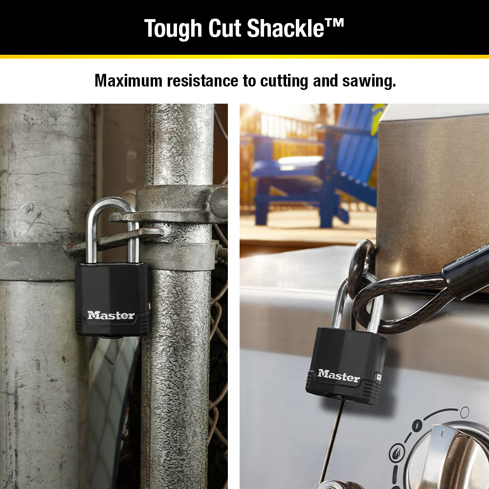Magnum® Covered Laminated Steel Padlock M115XQLF; 4-Pack - Image 3