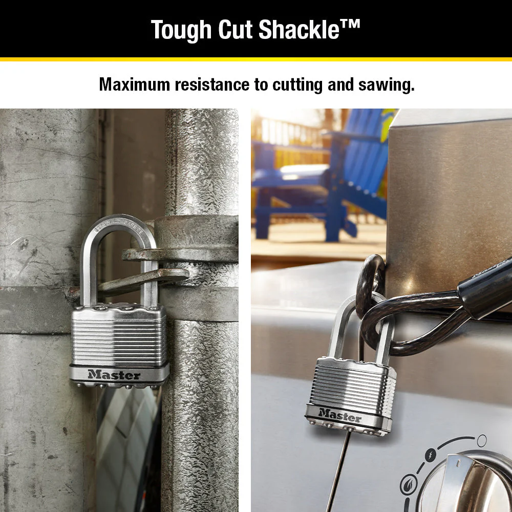 Magnum® Laminated Steel Padlock M5XTRILF; 3-Pack - Image 3