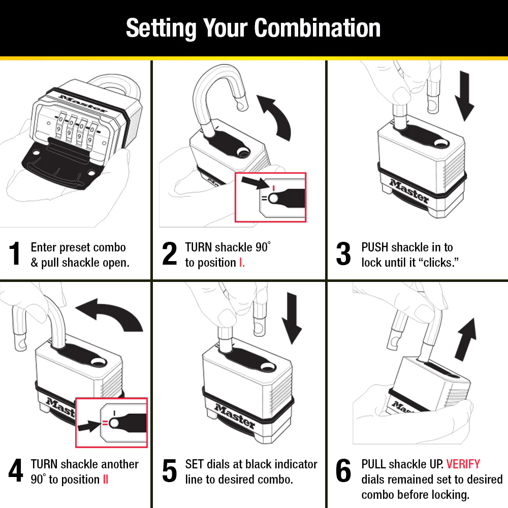 Magnum® Set Your Own Combination Padlock M175XDLF - Image 5