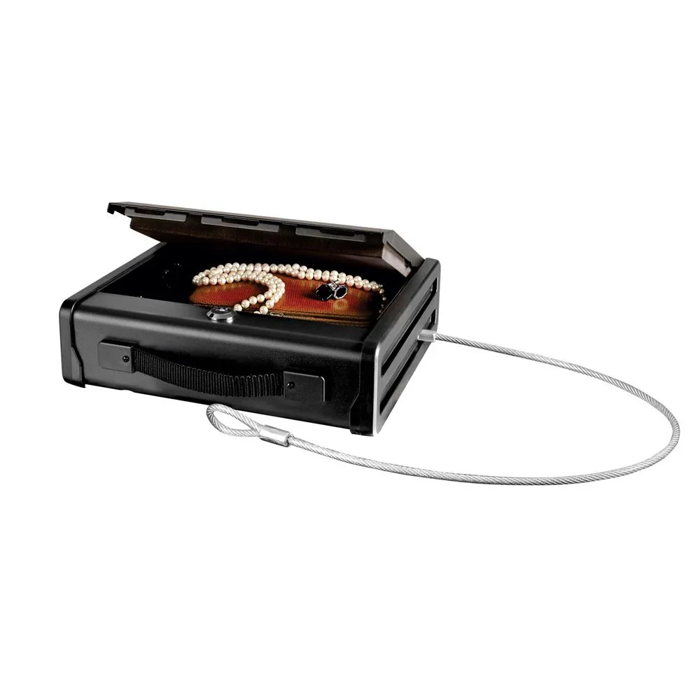 Steel Portable Pistol Safe with Tether, 3.3 in x 11.3 in x 10.0 in - Image 3