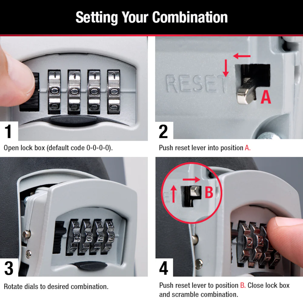 Set Your Own Combination Wall Lock Box 5401D - Image 5