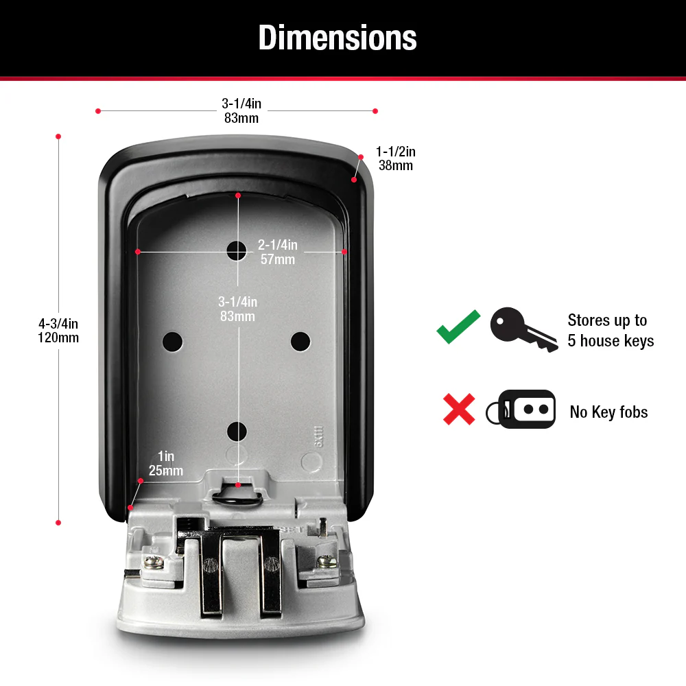 Set Your Own Combination Wall Lock Box 5401D - Image 6
