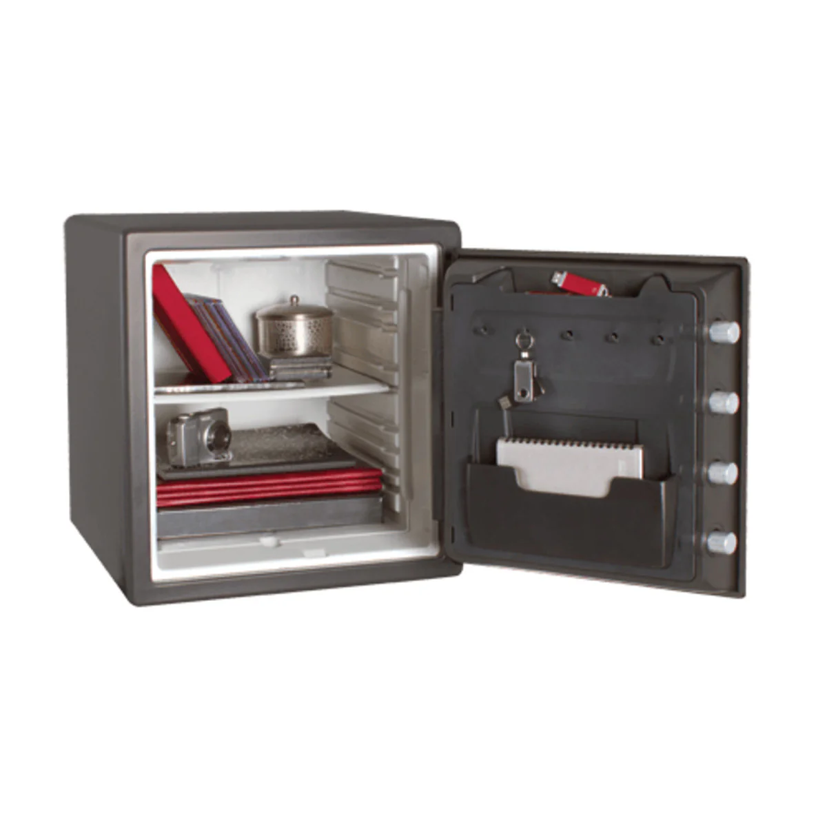 Large Steel Fireproof Waterproof Safe with Combination Dial and Dual Key, 17.8 in x 16.3 in x 19.3 in - Image 2