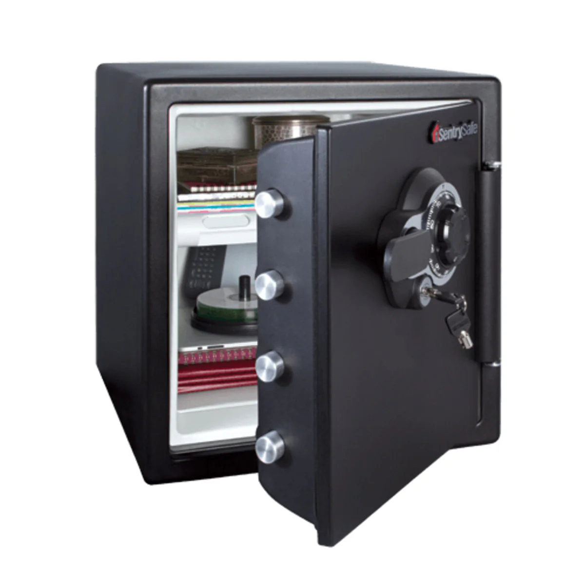 Large Steel Water and Fire Safe with Combination Dial and Key, 17.8 in x 16.3 in x 19.3 in - Image 3