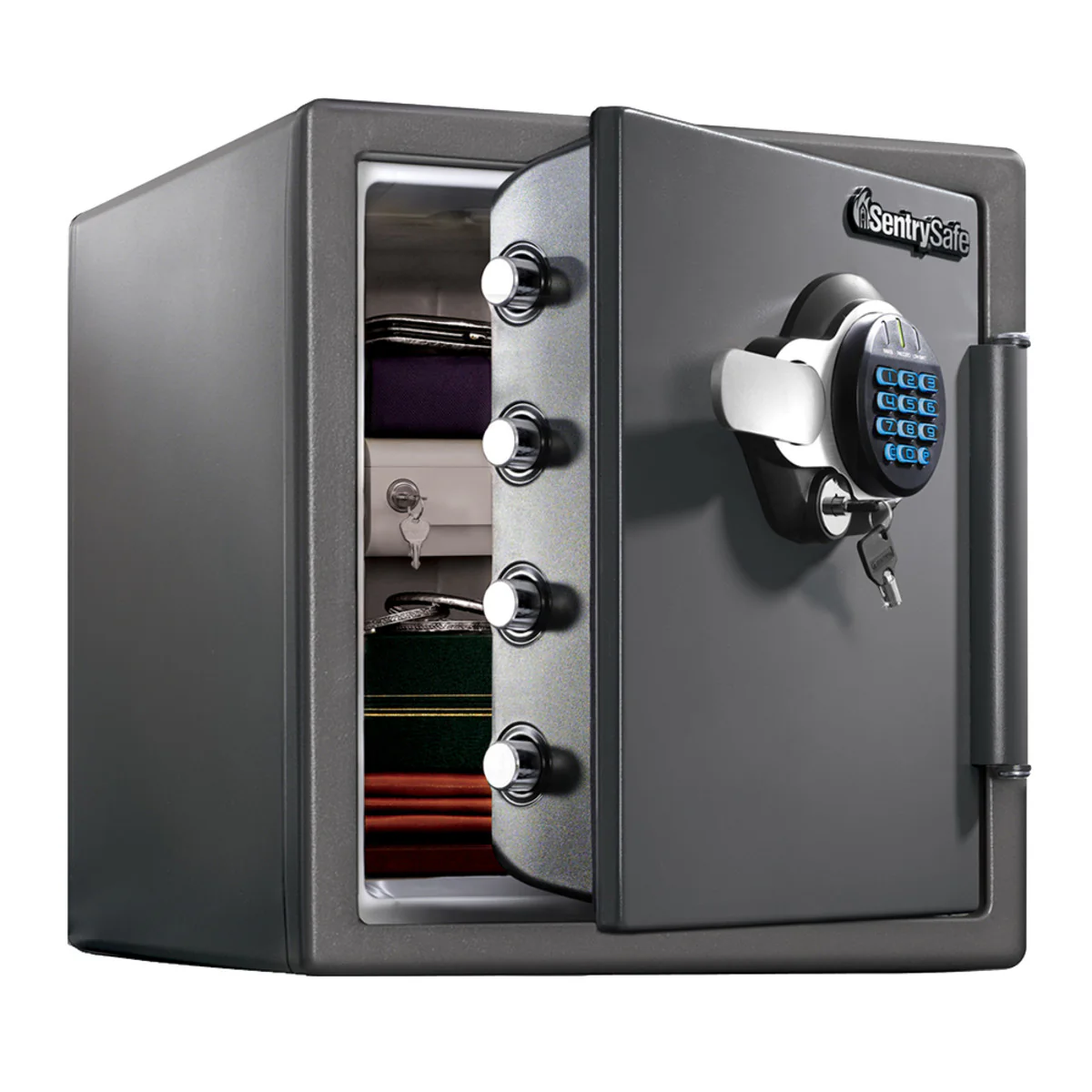 Large Steel Fireproof Waterproof Safe with Digital Keypad, 17.8 in x 16.3 in x 19.3 in