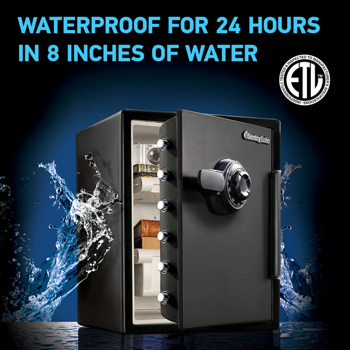 Extra Large Steel Fireproof Waterproof Safe with Combination Dial, 23.8 in x 18.6 in x 19.3 in - Image 4